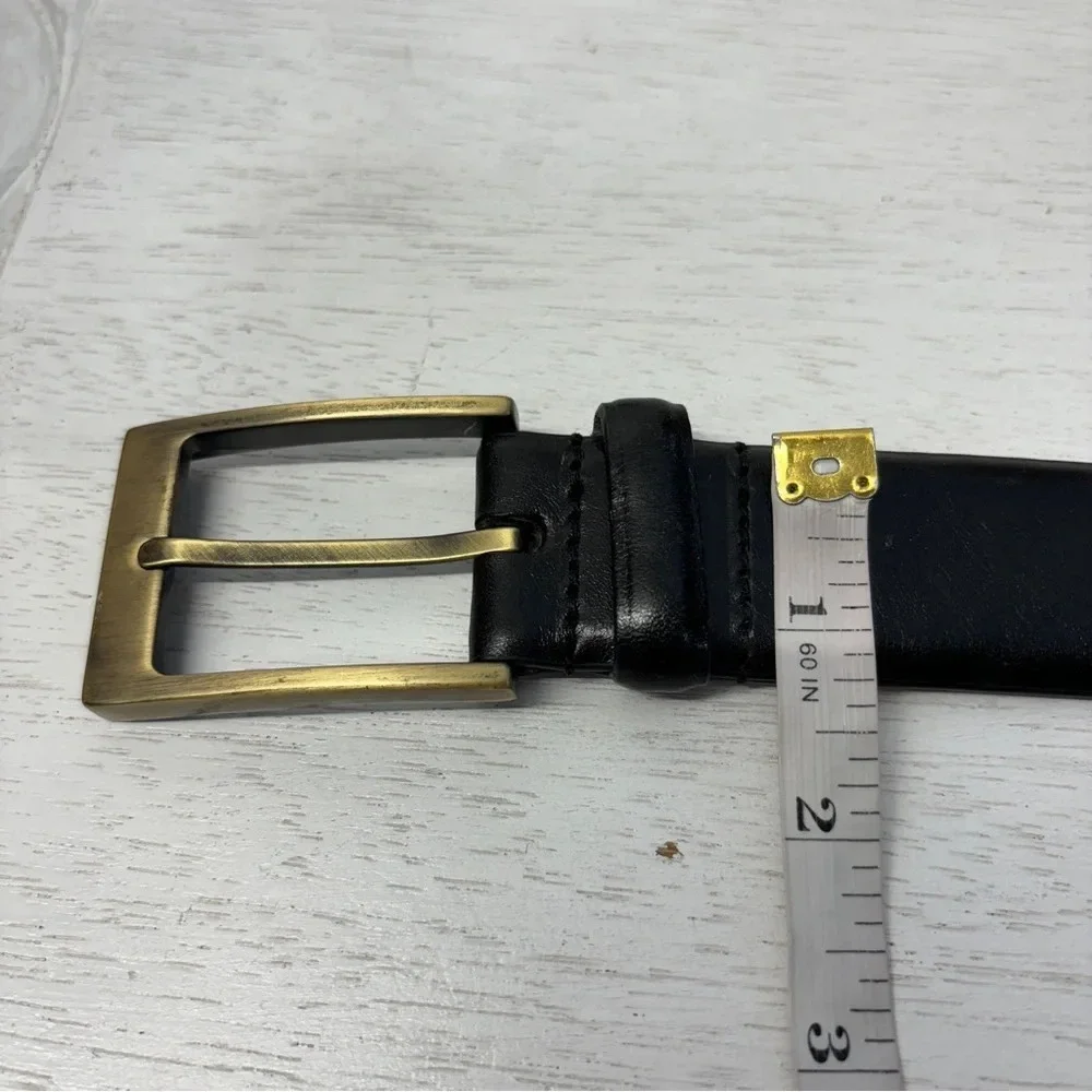 Men’s Wearhouse full green Italian leather black belt‎ 40